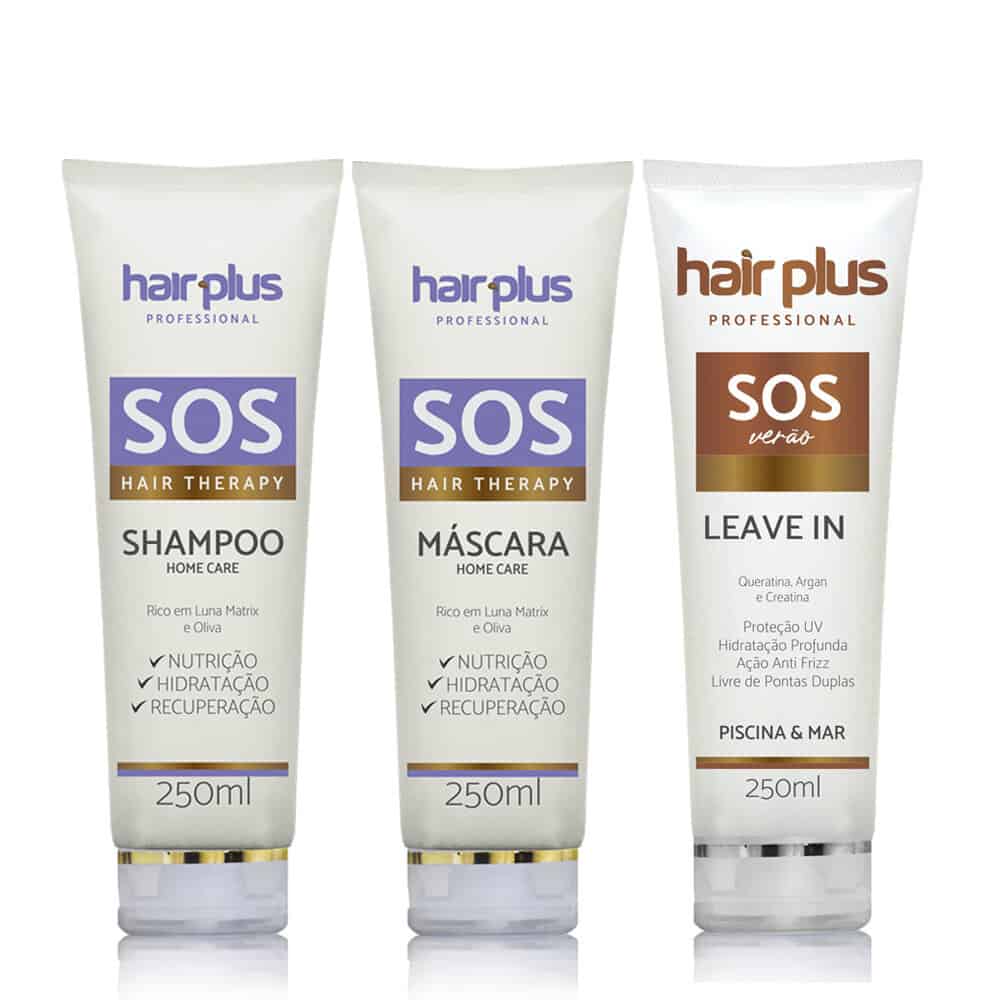 Imagem do produto Hair Plus Kit Home Care S.O.S 3 Produtos