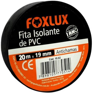 Foto2 - FITA ISOLANTE PVC ANTI CHAMA 10MT FOXLUX