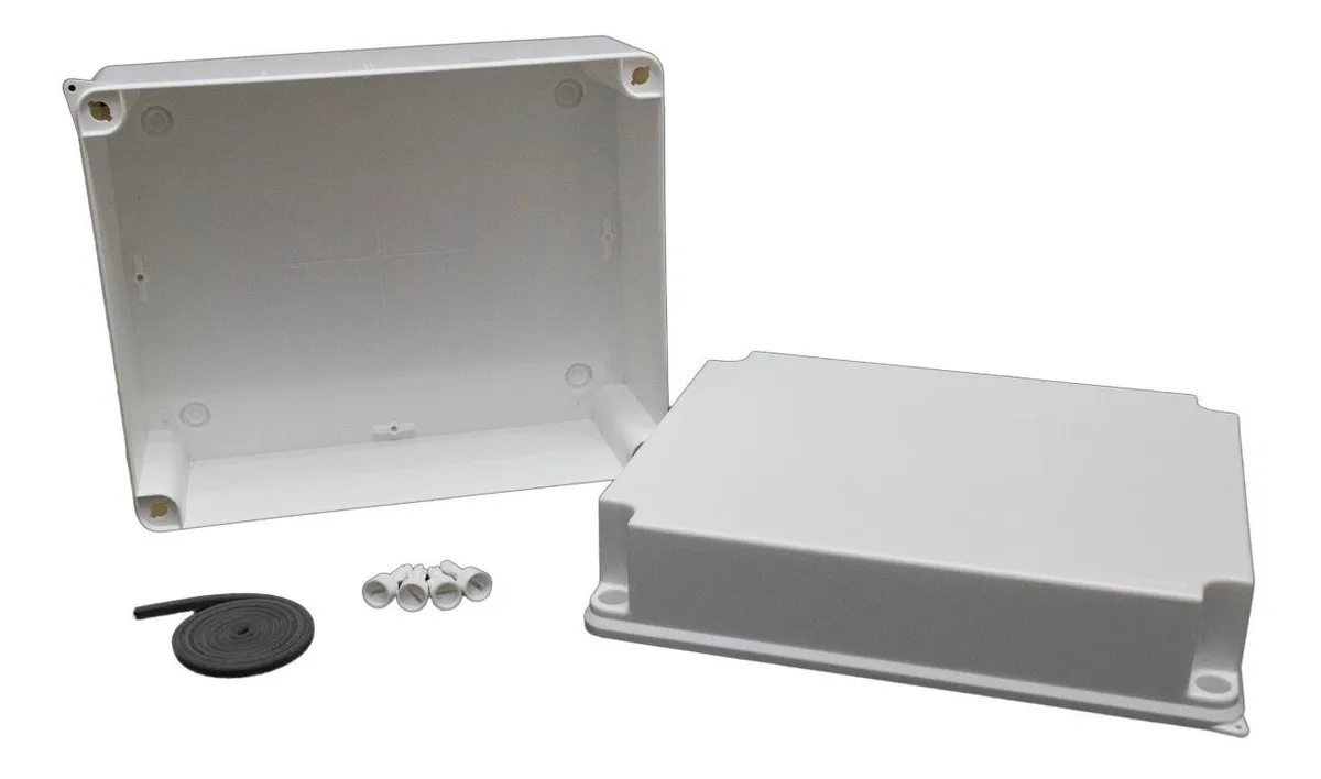 CAIXA DE PASSAGEM HERMÉTICA BRANCA 240X190X125MM IP66 BRBOX - DJ