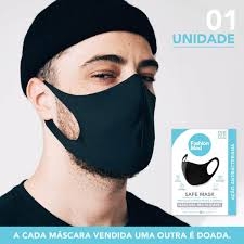 Foto1 - Máscara Reutilizável Antibactericida Safe Mask - Fashion Med