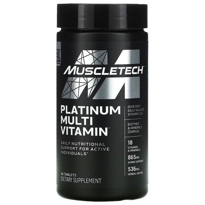Foto 1 - Platinum Multi Vitamin (90 Tabletes) - Muscletech - Multivitamínico