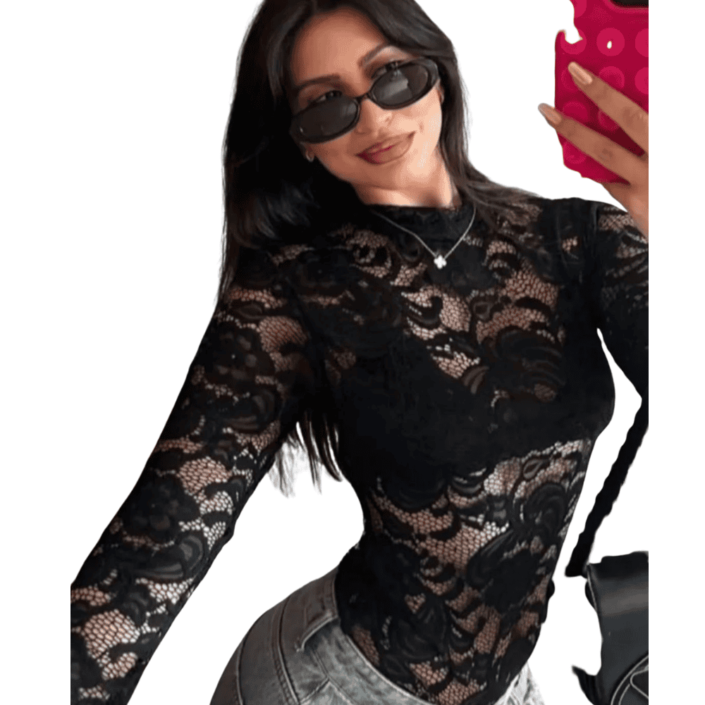 Foto 1 - BODY FEMININO EM RENDA