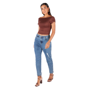 Foto1 - CALÇA JEANS FEMININO MOM ZAIT