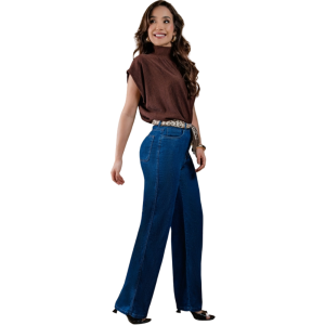 Foto2 - CALÇA JEANS FEMININO WIDE LEG FIT OXIDENIM
