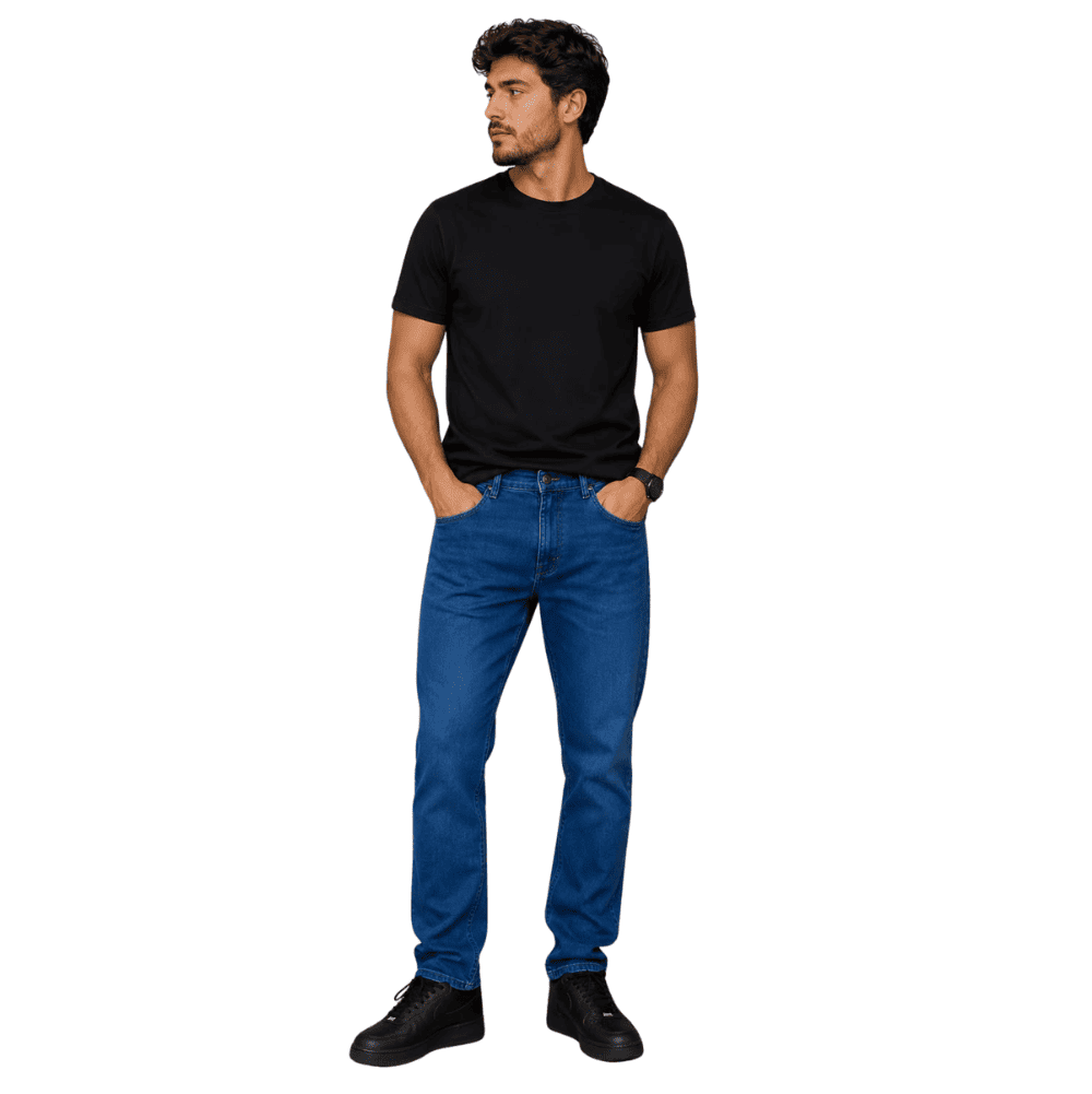 Foto 1 - CALÇA JEANS MASCULINA TRADICIONAL OXIDENIM