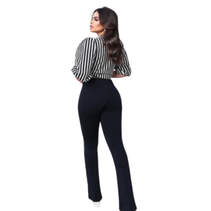 Foto2 - CALÇA LEGGING FLARE FEMININO FLANELADA COM BOLSO