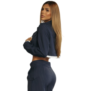 Foto2 - CONJUNTO FEMININO CASACO COM CALÇA WID LEG