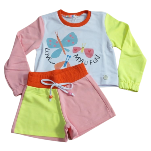 Foto2 - CONJUNTO INFANTIL FEMININO BLUSAO E SHORT MYLU