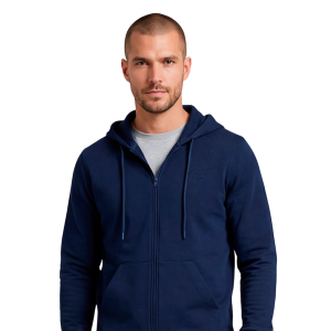 Foto2 - JAQUETA MASCULINA MOLETOM FELPADA E CAPUZ DIAMETRO AZUL