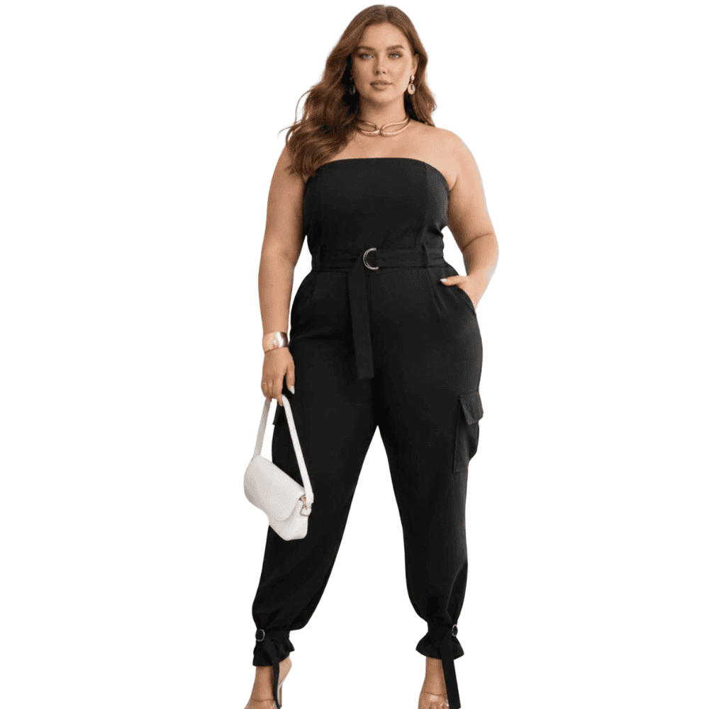 Foto 1 - MACACÃO FEMININO EM ALFAIATARIA PLUS SIZE