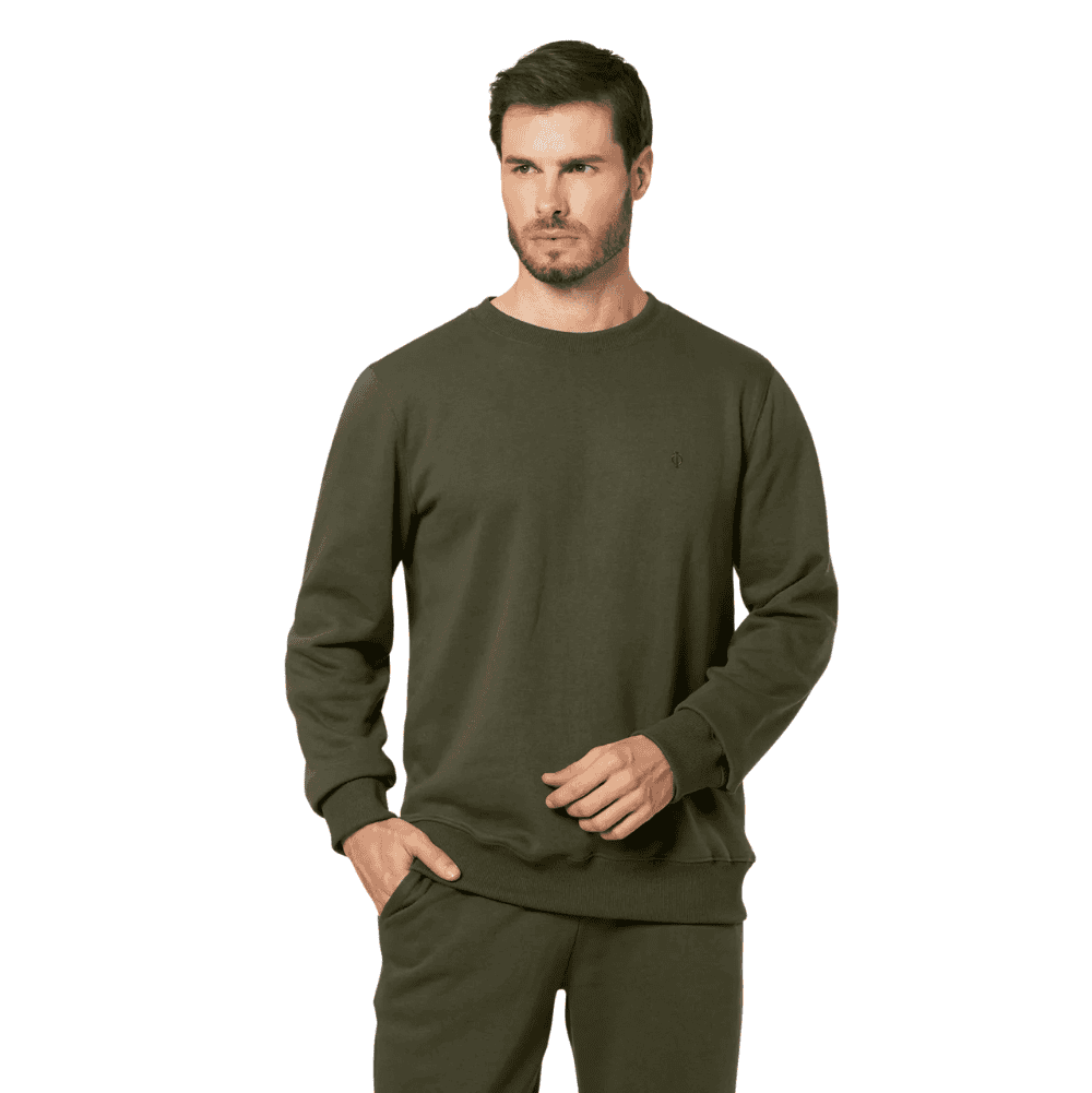 Foto 1 - MOLETOM MASCULINO MOLETOM 3 CABOS FELPADO DIAMETRO VERDE