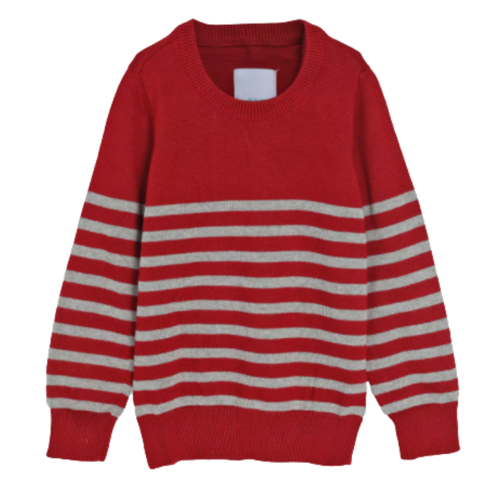 Foto 1 - SUETER INFANTIL TRICOT LISTRADA
