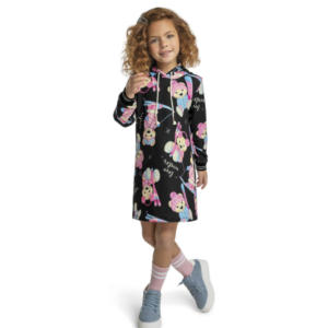 Foto1 - VESTIDO INFANTIL MANGA LONGA BEAR TRICK NICK