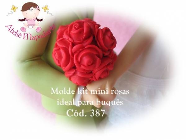 Foto3 - Cód 387 Molde de rosas pequenas