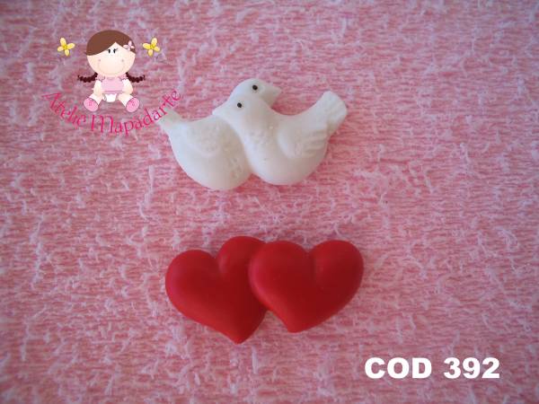 Foto 1 - Cód 392 Molde pombo e coração