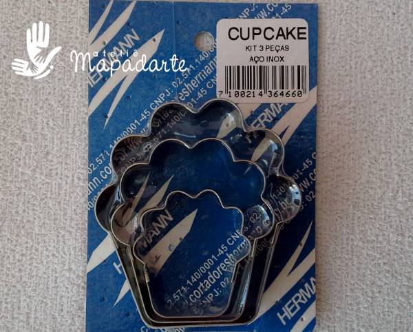 Foto 1 - Cód M1262 Cortador inox de cupcake 3 un (4660) (H)