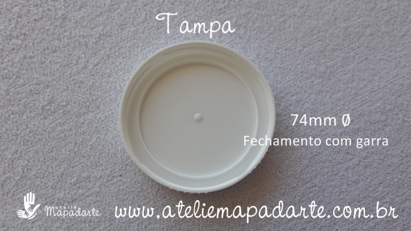 Foto2 - Cód M2017 Tampa plástica branca 74mm 01 un