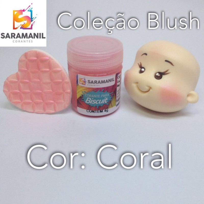 Foto 1 - Cod M2471 Corante Saramanil Blush coral 4g