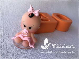 Foto1 - Cód 788 Molde de silicone bebê Docinho (universal)