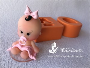 Foto2 - Cód 788 Molde de silicone bebê Docinho (universal)