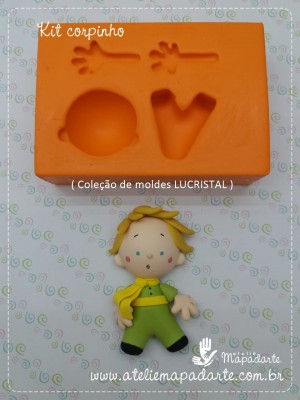 Foto1 - Cód LC09 Molde de silicone kit corpinho  (LUCRISTAL) Pequeno príncipe