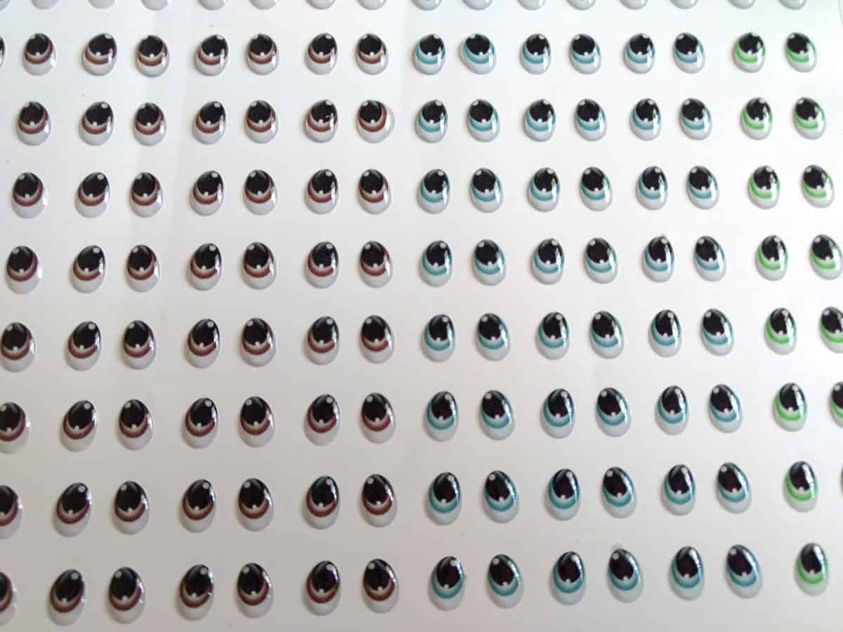 Foto 1 - Cód M1217 Adesivos de olhos resinados 450-P 72 pares