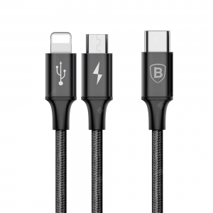 Foto3 - Cabo USB 2 em 1 para IPhone e V8 Baseus CAMT-SU01