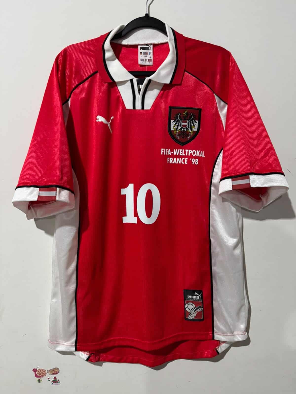 Imagem do produto CAMISA AUSTRIA COPA DO MUNDO 1998 HERZOG 10 NA ETIQUETA