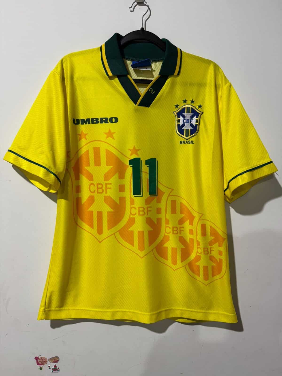Imagem do produto CAMISA BRASIL COPA DO MUNDO 1994 ROMARIO 11 MADE IN UK