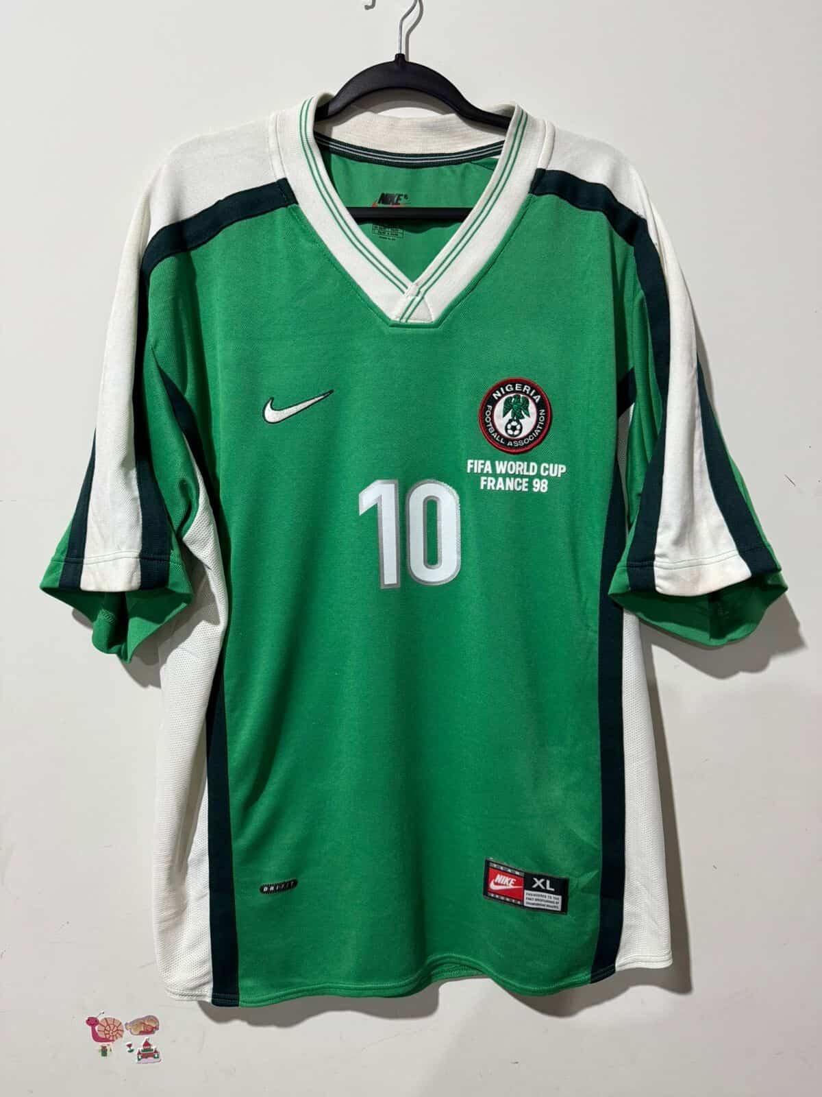 Imagem do produto CAMISA NIGERIA COPA DO MUNDO 1998 OKOCHA 10 MADE IN UK