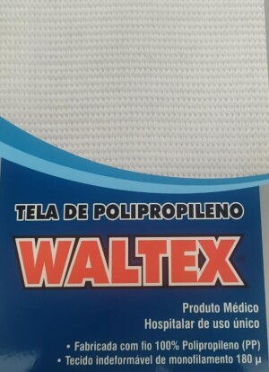 Foto1 - Tela Inorganica Cirúrgica de Marlex Polipropileno 10cm x 10cm - Waltex