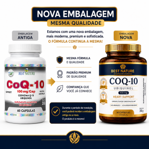 Foto3 - 2x Coenzima Q10 100mg P/Cps Ubiquinol 100% Absorção 60 Capsúlas