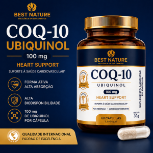 Foto4 - 2x Coenzima Q10 100mg P/Cps Ubiquinol 100% Absorção 60 Capsúlas