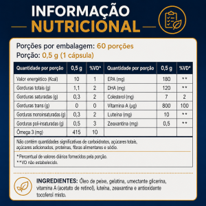 Foto2 - 2x Vision Clear Luteína, Zeaxantina, Ômega 3 Dha 750mg 60 Cápsulas