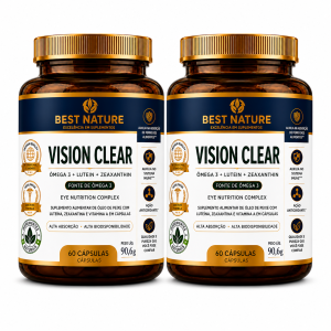 Foto1 - 2x Vision Clear Luteína, Zeaxantina, Ômega 3 Dha 750mg 60 Cápsulas