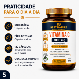 Foto7 - 2x VITAMINA C 1.000mg Ácido Ascórbico Puro 240 Cápsulas 120 Porções