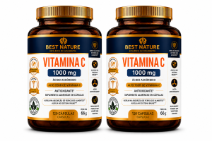 Foto1 - 2x VITAMINA C 1.000mg Ácido Ascórbico Puro 240 Cápsulas 120 Porções