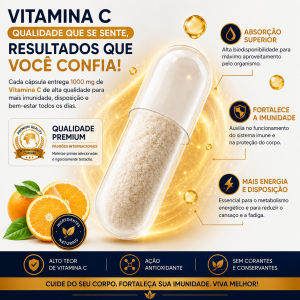 Foto5 - 2x VITAMINA C 1.000mg Ácido Ascórbico Puro 240 Cápsulas 120 Porções