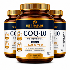 Foto1 - 3x Coenzima Q10 100mg P/Cps Ubiquinol 100% Absorção 60 Capsúlas