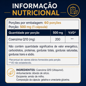 Foto2 - 3x Coenzima Q10 200mg p/Caps Ubiquinol 100% Absorção 60 Cápsulas