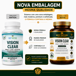Foto3 - Vision Clear Luteína, Zeaxantina, Ômega 3 Dha 750mg 60 Cápsulas