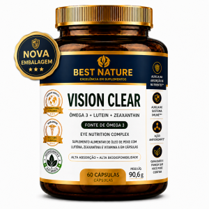 Foto1 - Vision Clear Luteína, Zeaxantina, Ômega 3 Dha 750mg 60 Cápsulas