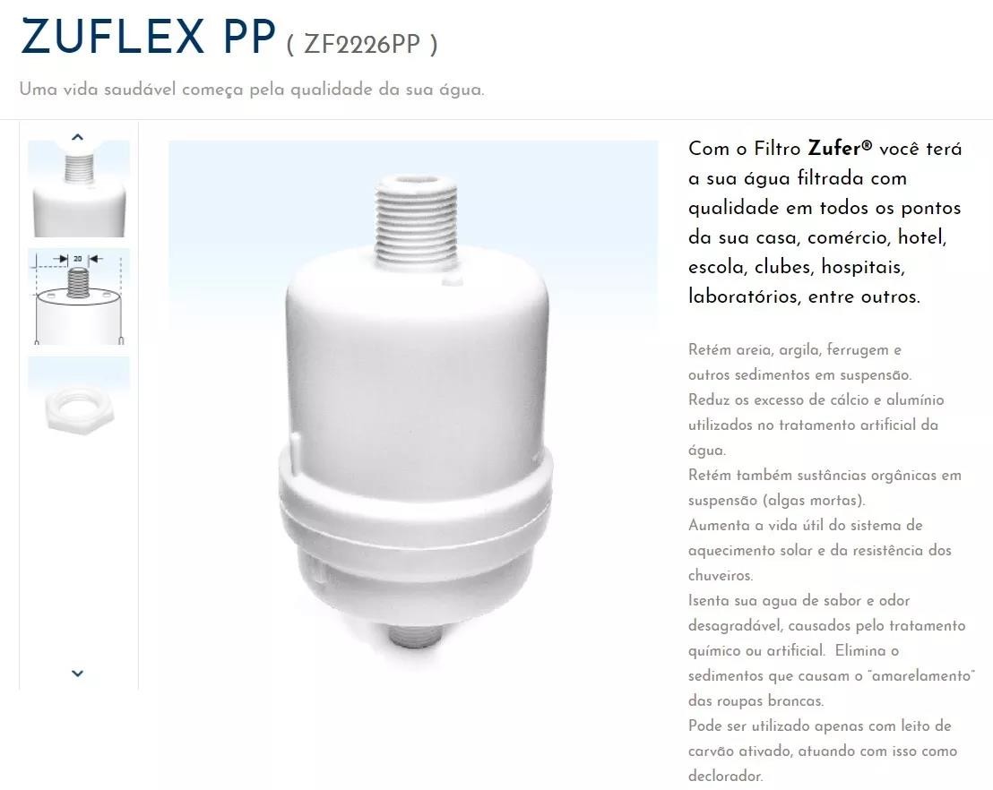 Filtro Zuflex PP - ZF2226PP - Zufer - Frio Bel Refrigeração Ltda