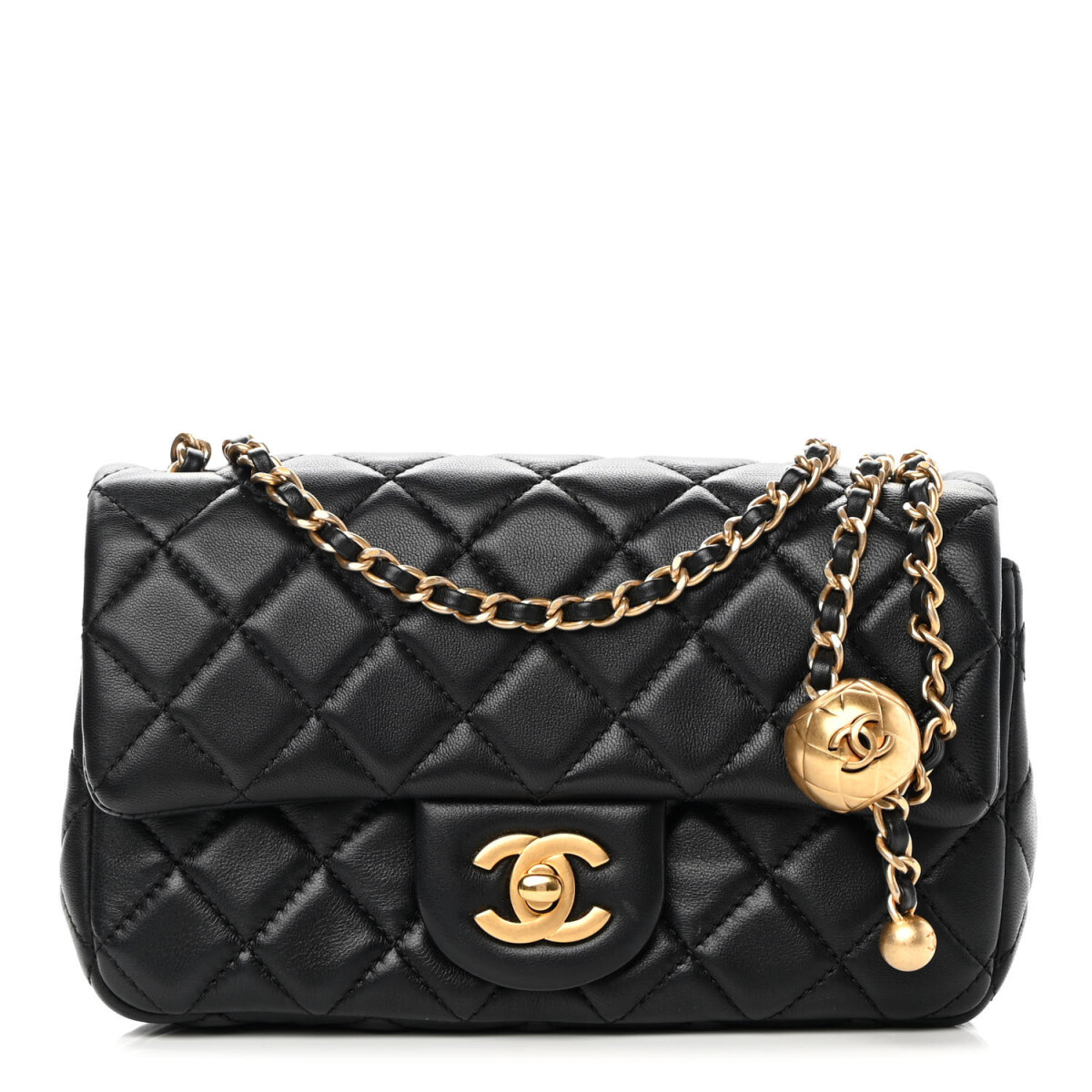 Imagem do produto BOLSA CC PEARL RETANGULAR LAMBSKIN MINI PRETA