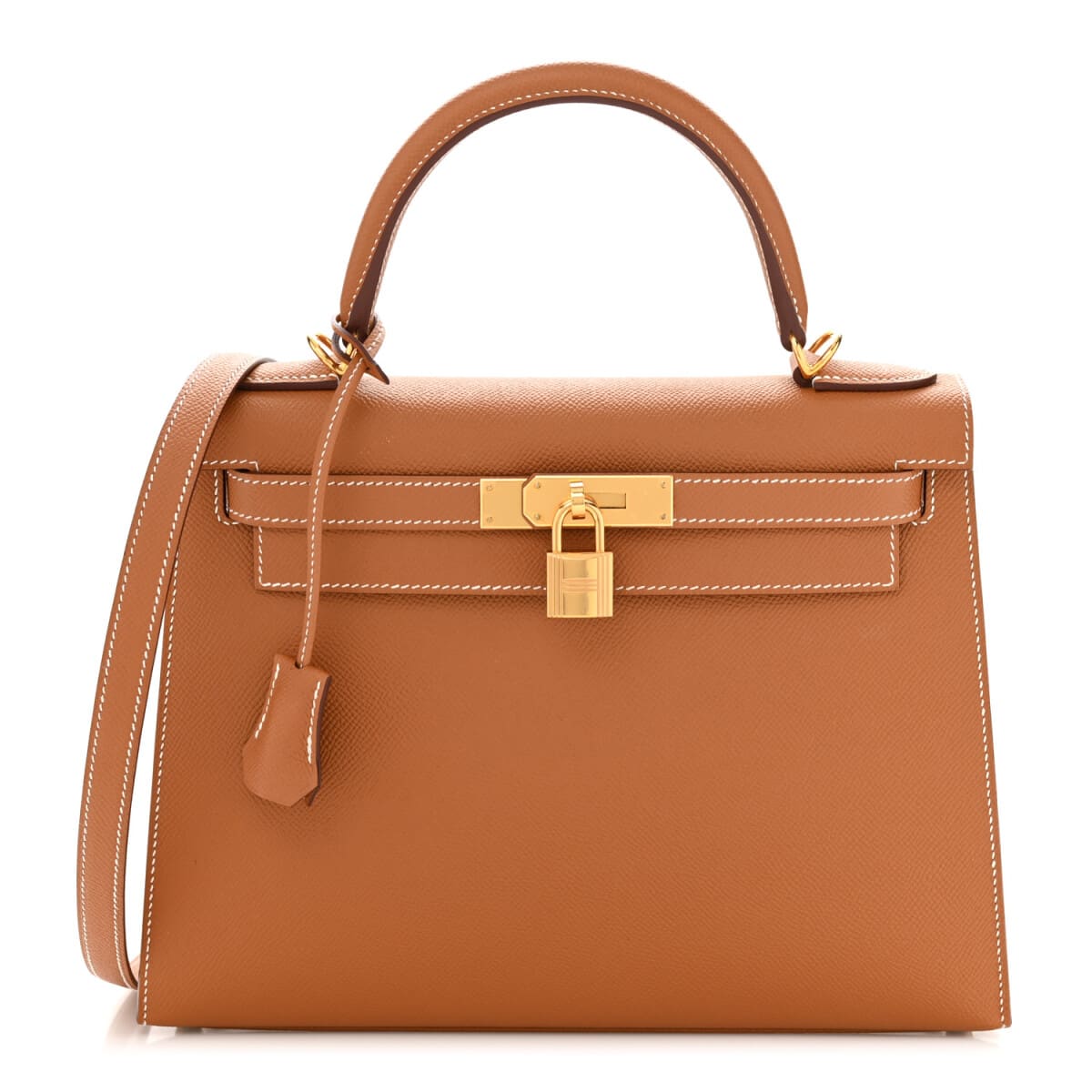 Imagem do produto BOLSA HERMES KELLY 28 AÇO DOURADO CARAMELO