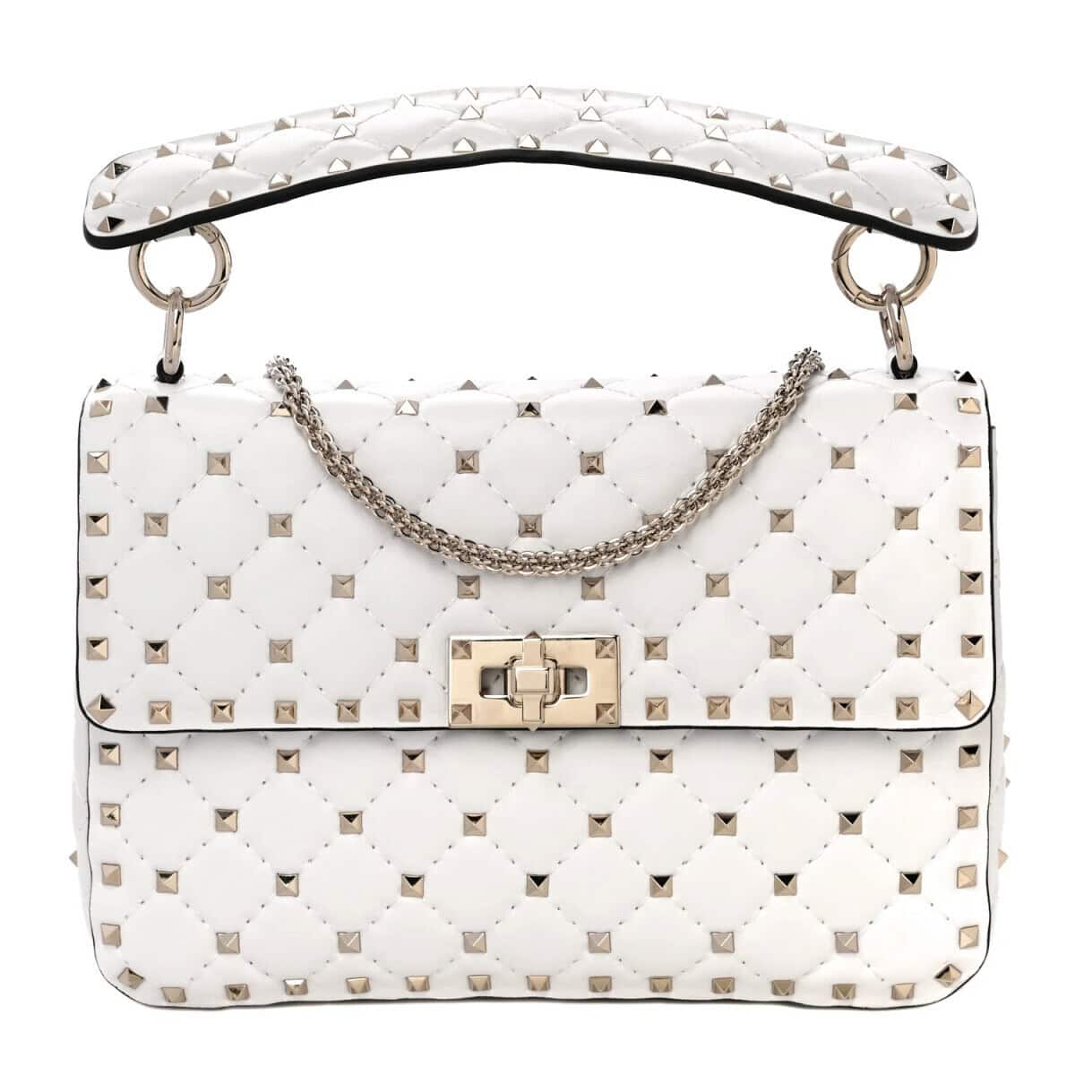 Imagem do produto BOLSA VLTN ROCKSTUD SPIKE MEDIA OFF WHITE