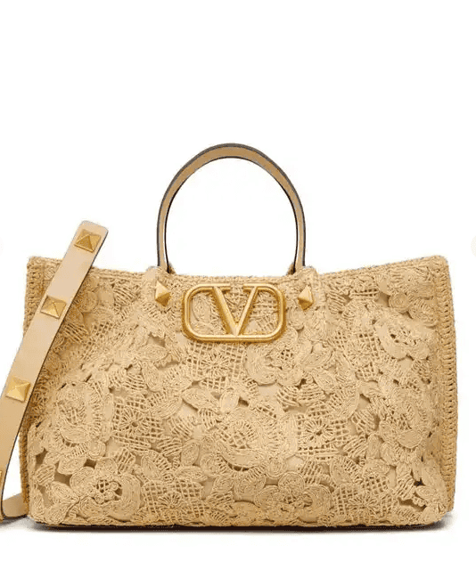 Imagem do produto BOLSA VLTN VLOGO FLORAL RAFFIA TOTE BAG