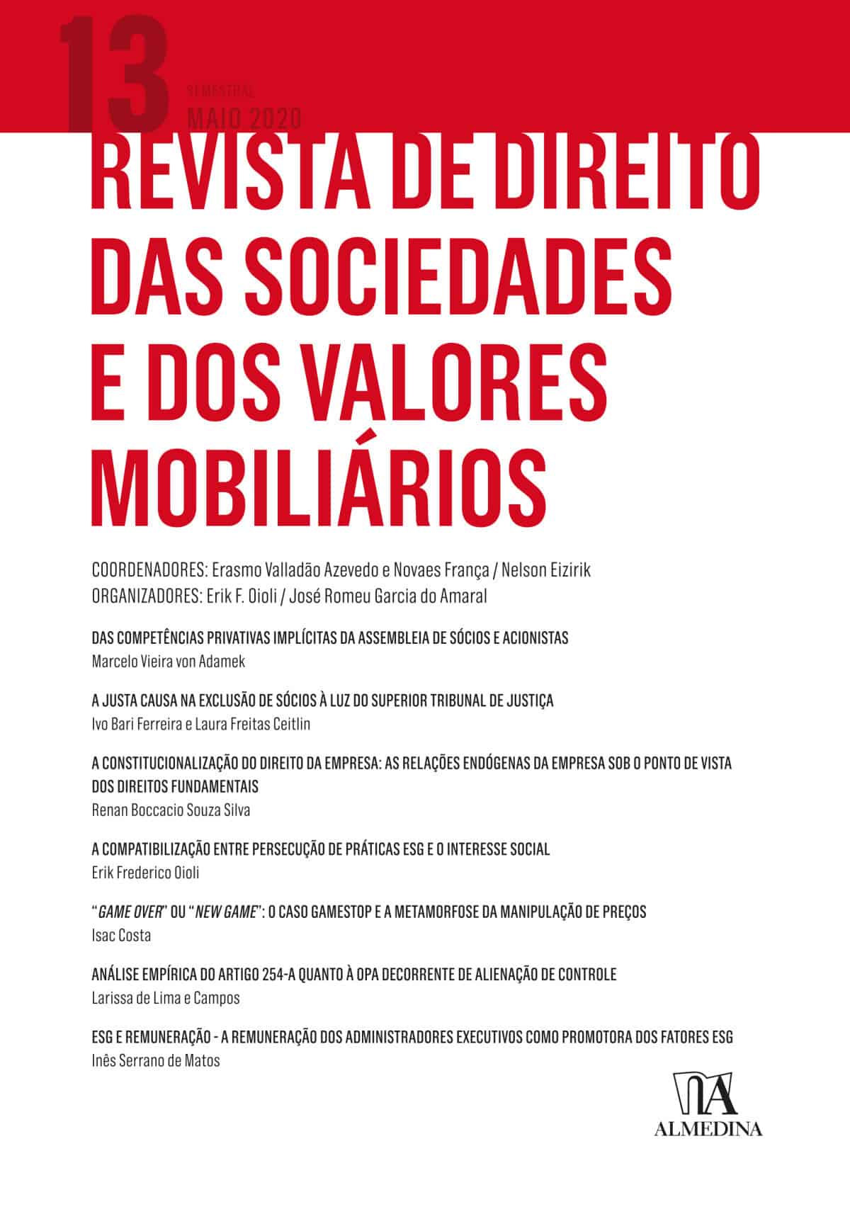 Foto 1 - Revista de Direito das Sociedades e dos Valores Mobiliários Nº13