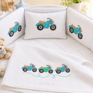 Foto9 - 30 Matrizes de Bordado Carrinho Motocicleta Semaforo Infantil Transito - Baby Boy Transportation Embroidery