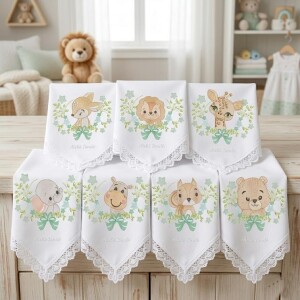 Foto2 - 7 Matrizes De Bordado Safari Cervo Elefante Girafa Hipopotamo Esquilo Urso Estrelas - múltiplos tamanhos - baby Embroidery Design